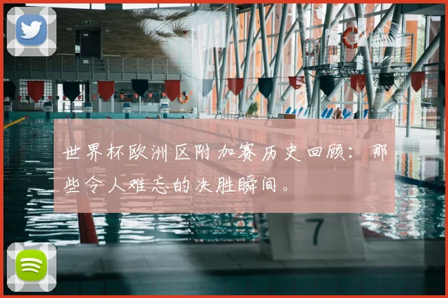 世界杯欧洲区附加赛历史回顾：那些令人难忘的决胜瞬间。